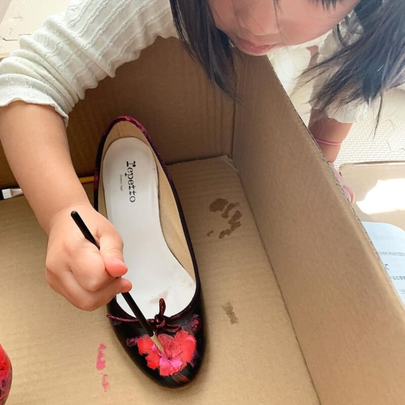 Shoe Painting by my daugter.