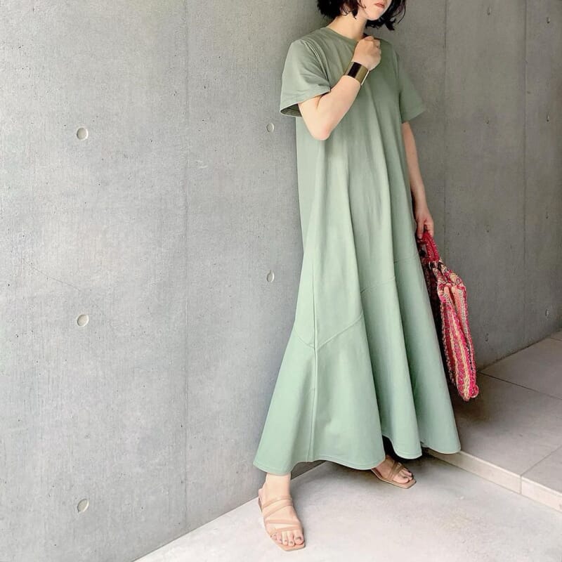 UNIQLO Cotton Frayed Hem Dress XXL 166cm and hits the jackpot with a length that hides my ankles
