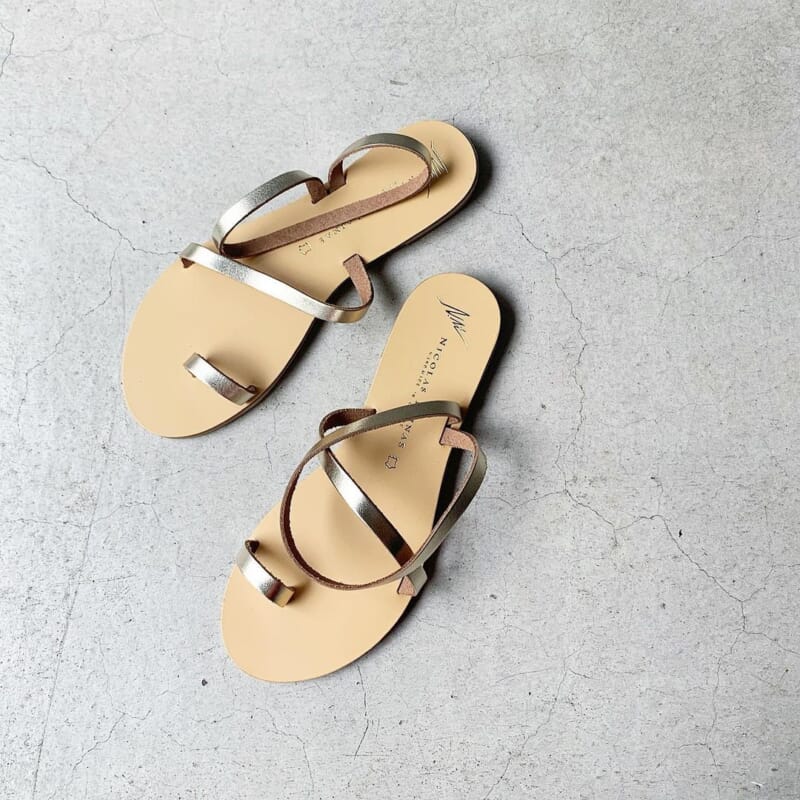 Nicholas Linus Greek flat sandals with minimalist construction