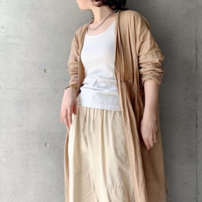 GU  ブラフィールリブタンクトップ  コーデ