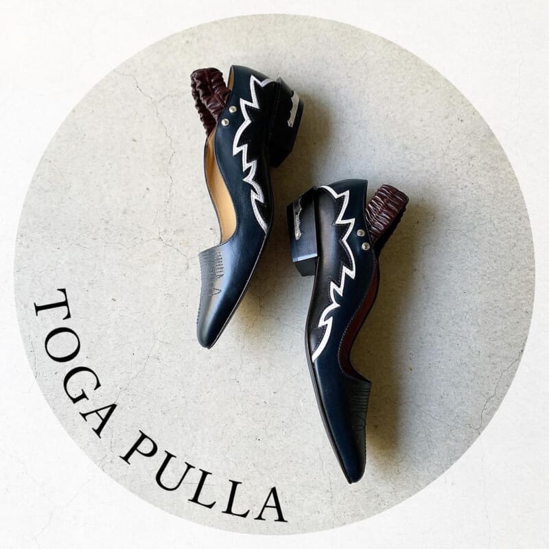TOGA PULLA shoes are designed with cool details.