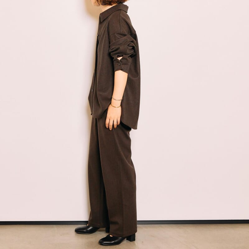 ユニクロ ブラッシュド ジャージー ストレートのセットアップコーデ omasuのファッションブログ